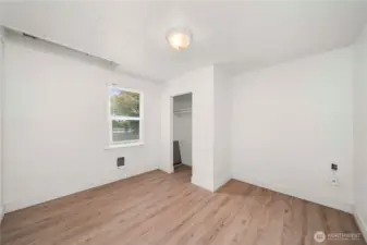 Here is the 2nd bedroom at the end of the living space