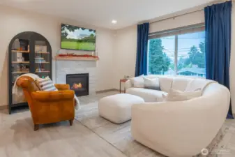 Gas fireplace for those cold nights!