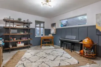 Main floor bedroom could be a guest room or office