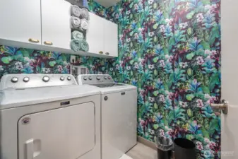 Even the laundry room is loaded with style and storage!