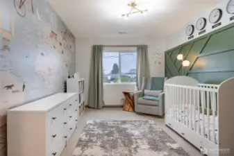 Beautiful bedorom with custom accent walls