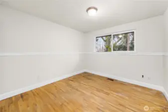 2nd Bedroom with hardwood floors.