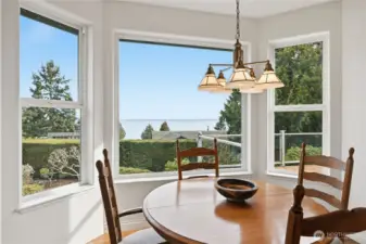 Breakfast room features the great view.