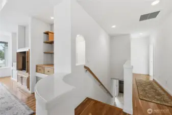 Going downstairs to the lower level.