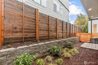 fully fenced yard space for your enjoyment