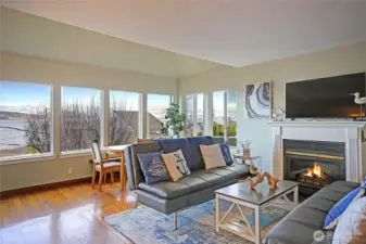 Rich Hardwoods, Propane Fireplace, and Open View Windows for Tons of Natural Light~