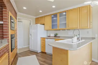 New Luxury Vinyl Planking floor in kitchen