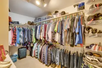 You are going to love this Walk in Closet with built in iron board