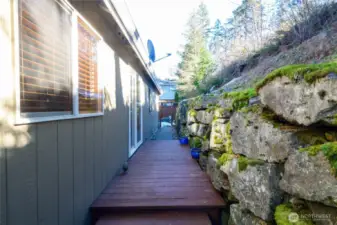 Side walkway to back yard.