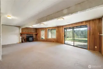 Daylight basement family room view1