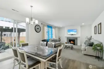 Dining and living room area