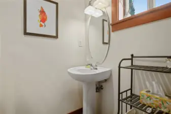 This is one of 3 ensuite baths!  This one is off the bedroom on the entry level.  There's also a bathtub with a shower in this one.