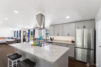 Gorgeous updated kitchen and all appliances stay!