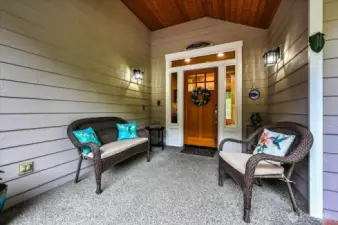 Large covered front entry