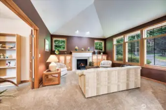 Living Room to the right of the entrance with Den off this room