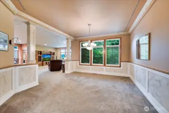 Large dining room just off the family room