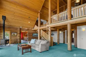 Soaring 25 ft ceilings