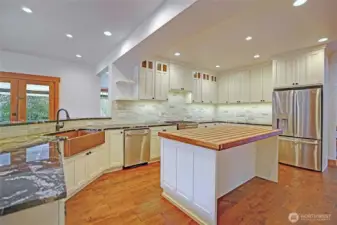 Butcher-Block Island w/ More Seating~