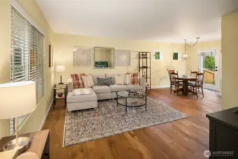 Solid hardwood floors throughout the main floor