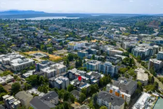 Looking south and east...