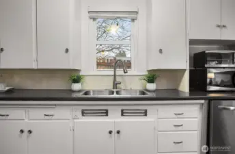 Kitchen sink and cabinets