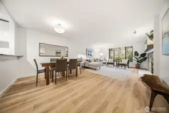 Dining and living room