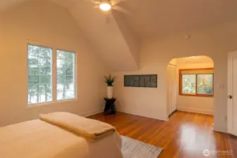 Two cedar closets, custom built-ins and oak hardwoods.