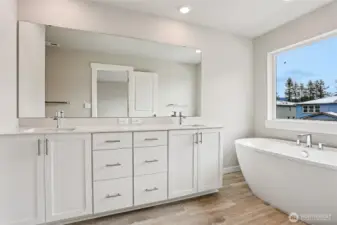 Primary soaking tub with picture window