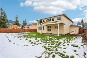 Full front and rear landscaping, sprinkler systems included.