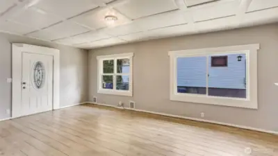 Living room with large windows