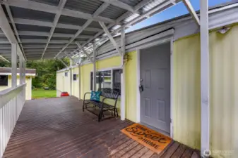 Large covered deck