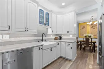 Kitchen was updated with High Cabinetry and Granite or Quartz Counters plus Stainless Appliances.