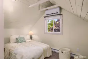 Secondary bedroom upstairs complete with a minisplit for cooling and heating.