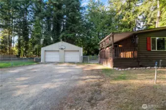 Spacious detached garage.