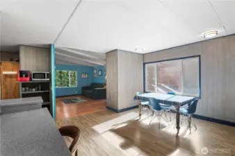Spacious dining area.