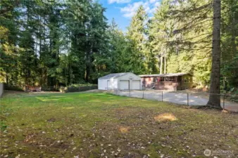 HUGE fully fenced yard.