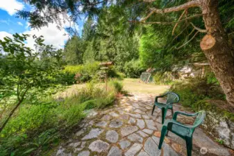 Trail through the enchanting garden.