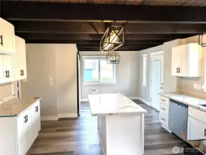 Looking from the doorway of the living area/family room.