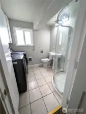 3/4 bath on main w/utility room & cabinets.