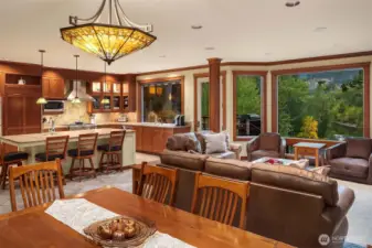 Intimate dining area off the living/kitchen