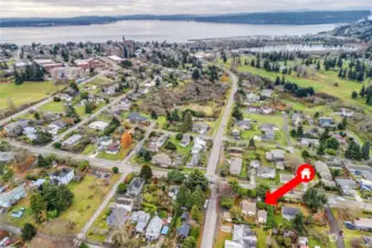 Location looking towards Port Townsend Bay and uptown