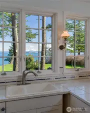 View of Mt Baker while you work at the sink.