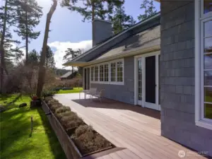 Out the French doors to the spacious deck.