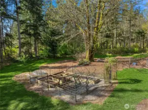 The garden space is ideal for all those fresh veggies.