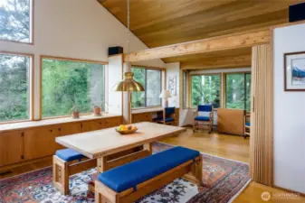 Eating area of Great Room has built-in buffet.