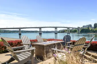 Breathtaking views from condo's private waterfront.