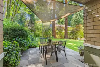 Serene patio off of the dining room