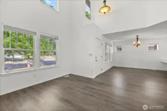 Luxury high ceiling in living room