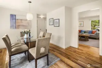 Bright dining area.