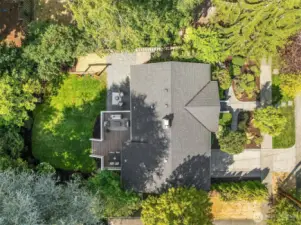 Top down aerial view of home.